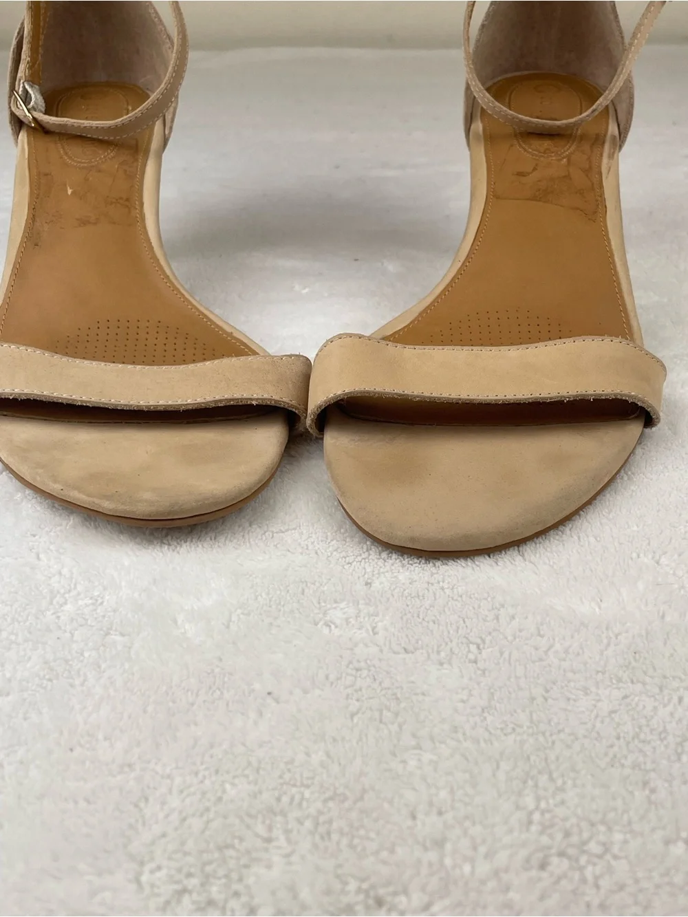 Corso Como Tan Suede Single-Strap Ankle Sandals